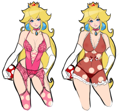 Some princess peach designs I did on Patreon a few months back!