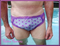 pattiespics:  It’s summer, time to play in the pool in your panties! You can peek at more of Pattie’s Panties here: http://pattiespics.tumblr.com/ Thanks for taking a peek, hope you enjoy your visit ~ Pattie 