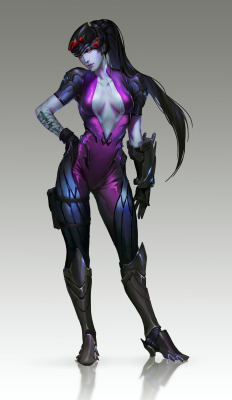 arucelli:  Widowmaker from the game Overwatch aka my wife (design based on the original concept art, not in-game model)   &lt; |D’‘‘