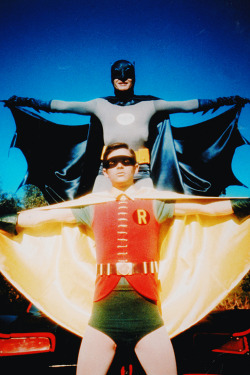 vintagegal:  Adam West and Burt Ward as Batman and Robin c. 1966 