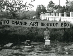 thedeathofcool:  👁  Ben Vautier, To Change Art Destroy Ego, 1965