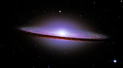galaxiesoftheuniverse:The Famous Sombrero Galaxy   The Sombrero Galaxy (also known as Messier Object 104, M104 or NGC 4594) is an unbarred spiral galaxy in the constellation Virgo located 28 million light-years from Earth. It has a bright nucleus, an