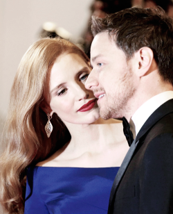 floraizon:  Jessica Chastain and James McAvoy attend “The Disappearance of Eleanor Rigby” premiere during the 67th Annual Cannes Film Festival. 