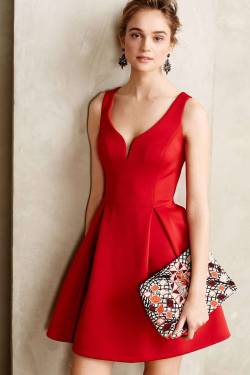 Wantering-Blog:  Little Red Dress        Ali Ro Ravine Flared Dress