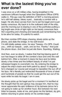 wolf-and-kitten:  notnumbersix:  fangirlingoverdemigods:  ghostoilet:  cassieisclose:  I just found this gem on facebook and it is glorious  This is the best thing I’ve ever read  this  I’m so glad I took the time to read this. It’s a piece of perfection.