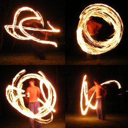jerbearthompson:  Gumby fire dancing 2006