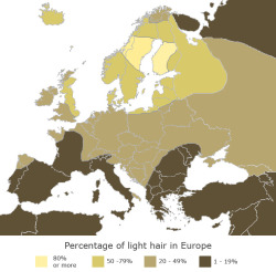 The Blonde Map of Europe via Strange Maps