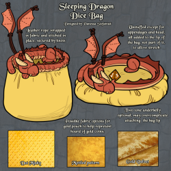 keyofjetwolf: quietsnooze:  quietsnooze:  quietsnooze:  My D&amp;D dice bag design, a sleeping dragon on its hoard of golden treasure, is up for voting on fanforge! Please help it get produced by giving it 5 stars and a comment! Click here! They’ve