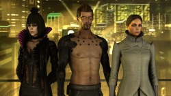 Deus Ex: Human Revolution ModelsAdam Jensen, Eliza Cassan and Megan Reed models from Deus Ex: Human  Revolution. Mediocre rig included. Ports of xnalara models by ArmachamCorp