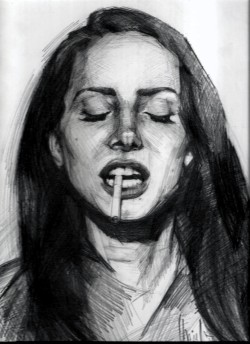 artforadults:  this again because… ———- formalineme7 submitted, wow!!! ———— Light me up a cigarette and put it in my mouthYou’re the only one that wants me to die.Lana Banana by B. Miirela