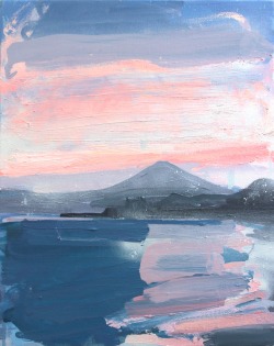 vjeranski:  Lisa BallardDark north coast rocksballintoy rocks Mountain valley 3 small paintings