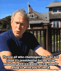 micdotcom:  Watch: George W. Bush takes the ALS Ice Bucket challenge  