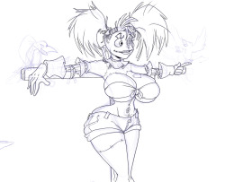 slbtumblng:  j-squared-tumbles:  SLB’s Scarecrow gal. Wanted to do something seasonal but not creative enough to come up with something. do some fan art was in order.  Hopefully colors tomorrow but have to work on commissions. only posted this cause