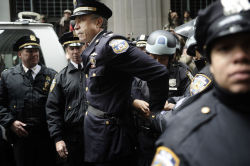 mimicryisnotmastery:  pallet-town-julie-brown:  skelepeach:  Retired police officer, Captain Ray Lewis, being arrested in New York City for protesting against police brutality. &ldquo;I will not idly stand by while law enforcement is administered only