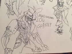 Been thinking up a new image for my old character, Lou Ghastly.