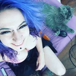 Just me and my #Indie #cat #catmum #catlover #canadianlady #punkrock #love #indigo #adorable #bestcatfriend #mainecoon #ragdoll #mix
