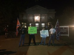courtsensei:  So this is at the University of Mississippi(Ole Miss). Recently the school’s SGA just presented to the board to take down the Mississippi State flag from the campus, which has the confederate flag in the upper left corner.   Some groups