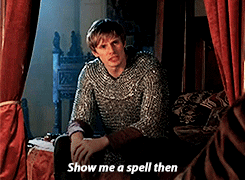 mamalaz:  Merlin AU Arthur wants to see Merlin’s magic. To Merlin’s embarrassment, his magic has a total crush on his king.