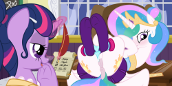 Hol’ up, playboy, Niggerfaggot gotcha some nice, fresh new Weekly Pones™ right here in my hand. Behold!Celestia had a platonic relationship with Twilight during the young unicorn’s school years&hellip; well, mostly platonic. While they both adhered