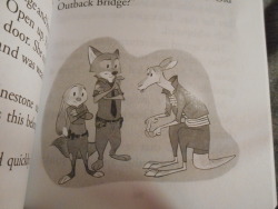 I bought a Zootopia book the other day called “The Stinky Cheese Caper” and it has super cute illustrations in it including more animals ! The Kangaroo is so cute ;u;