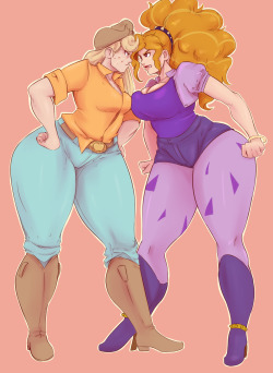 sunnysundown:  Butt waifus! In response to all those Applebutt vs Ass-dagio asks that ive been getting, here some doodoos of these two! 