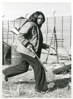 fuckyeahmeikokaji: Meiko Kaji (梶芽衣子)  in a press photo for Female Convict Scorpion: Grudge Song (女囚さそり　７０１号怨み節), 1973, directed by Yasuharu Hasebe (長谷部安春).   http://fuckyeahmeikokaji.tumblr.com 