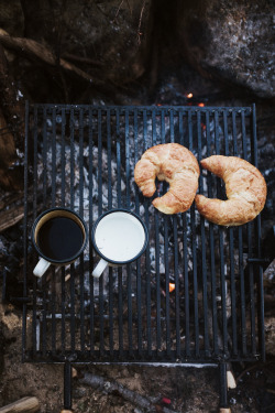 upknorth:  Coffee and croissants over a smokey fire. Mondays. | Find us @upknorth 