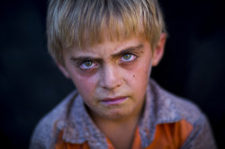 Kid from kurdish village of Palangan, Iran by Eric Lafforgue
