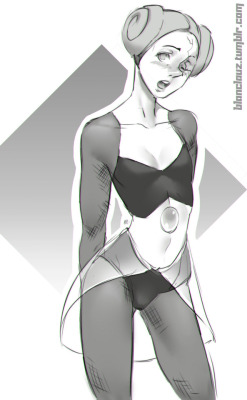blanclauz:quick sfw drawing of White Pearl I loved the design&lt;3
