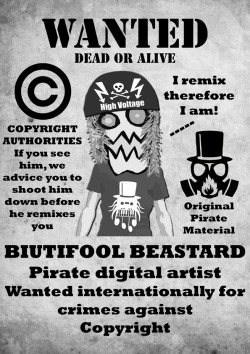 Biutifool Beastard, a pirate, an artist #cc10  If someone remixes you it means that you exist!Girl Talk
