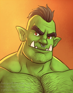 headingsouthart:  i drew this up for a friend who wanted to know how i colored/shaded. i like how it turned out so i finished it up. is still fairly rough but Orc likes it rough.