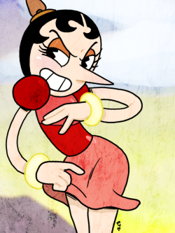eyzmaster: Cuphead - Hilda Berg 02 by theEyZmaster  She’s like a perfect mix of Betty Boop and Pearl!! &lt;3    @slbtumblng