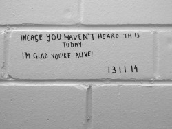 deathbymorning:  suicidal-smiles-deactivated2014: This is written in the girls bathroom at my school.    schools should have things like this written on them more often.. maybe just maybe more kids would smile.