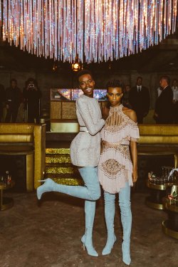 celebritiesofcolor:  Maria Borges and Kayla Scott at the After MET Gala Party hosted by BALMAIN held at Gilded Lily 