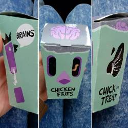 Look at my Chicken Fries box from BK!!!  #brains #zombiechicken #chickenfries #bk #burgerking