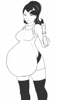 Patreon SketchThis month my Anonymous ษ contributor requested Lana Kane with a very full belly.