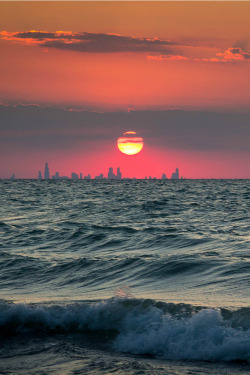 plasmatics-life:  Chicago Skyline from Indiana ~ By Tom Adams