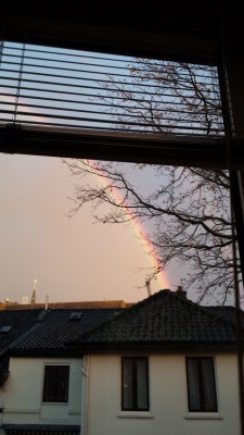 some double rainbow action going on and the weather changed from STORM to clear sky in about five minutes 