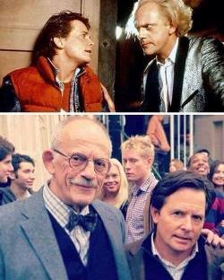 frikadasrandom:  Michael J. Fox  y Christopher Lloyd (1985 - 2014)