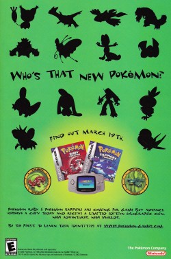 pokemon-photography:  Pokemon Ruby and Sapphire Comicbook Ad. 