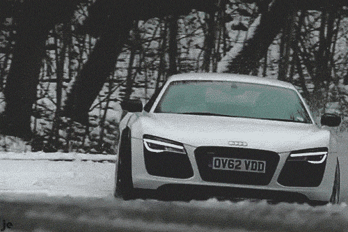 johnny-escobar:  New R8 just doing some snow driftin’…  A normal day in Sweden.