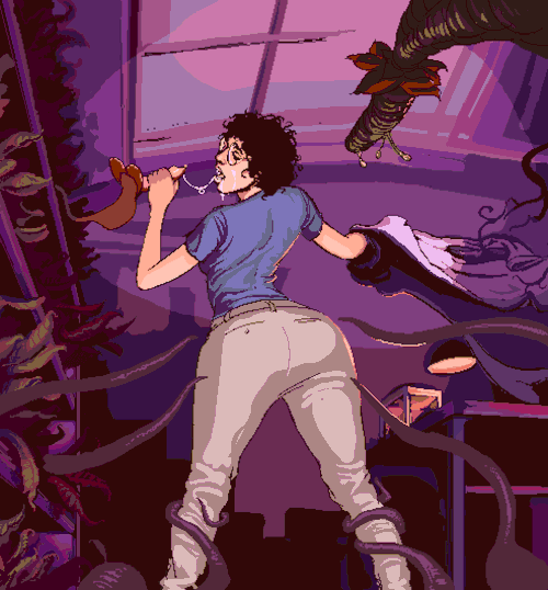 hentaioverl0ad:“The Botanist” great pixel art animations by Walnusstinte