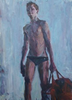 grundoonmgnx: Martin-Jan van Santen, Heavy Bag, 2016   Oil on canvas 110 x 80  cm 