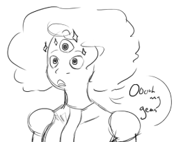 isaacdrawsstuffandthings:  headcanon: first time ruby and sapphire fused, they were both tripped out by three point perspective, and sapphire was happy she got to experience depth perception. then garnet kicked ass but that goes without saying. 