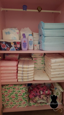 littlemisspixels:  An anonymous person asked me what my favourite diapers, wipes, and powders were. Here’s where I store my stuff!  