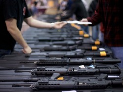 whatiscapitalism:  rightsided:  americas-liberty:  rightsided:  pol102:  These are the kinds of guns you can buy at a gun show. No background check, no waiting period. Just walk in, hand someone some cash, and walk out. It’s that simple. In fact, there