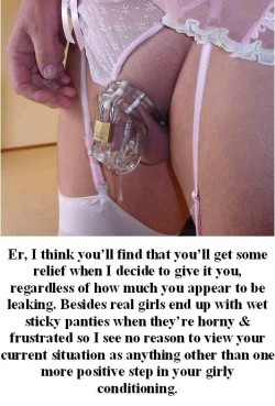 what-is-chastity:  Like seeing Sissy’s