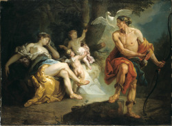 kecobe:  Johan Zoffany (German; 1733–1810)Venus and Adonis Oil on canvas, 1760Musée des Beaux-Arts, Bordeaux, France; © Musée des Beaux-Arts–Mairie de Bordeaux; photo: Lysiane Gauthier 