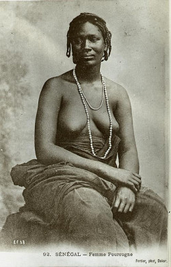 Senegalese girl from a vintage postcard.