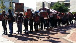 mribemudihc3:  iacknowledgebuttholesexist:  Springfield, Mo students and other residents show their true colors as a student-organized silent demonstration protesting the extrajudicial murder of African Americans draws anger and slurs.  As a former MSU